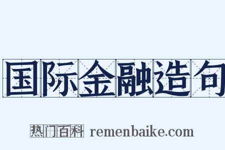 国际金融造句是什么意思的图片